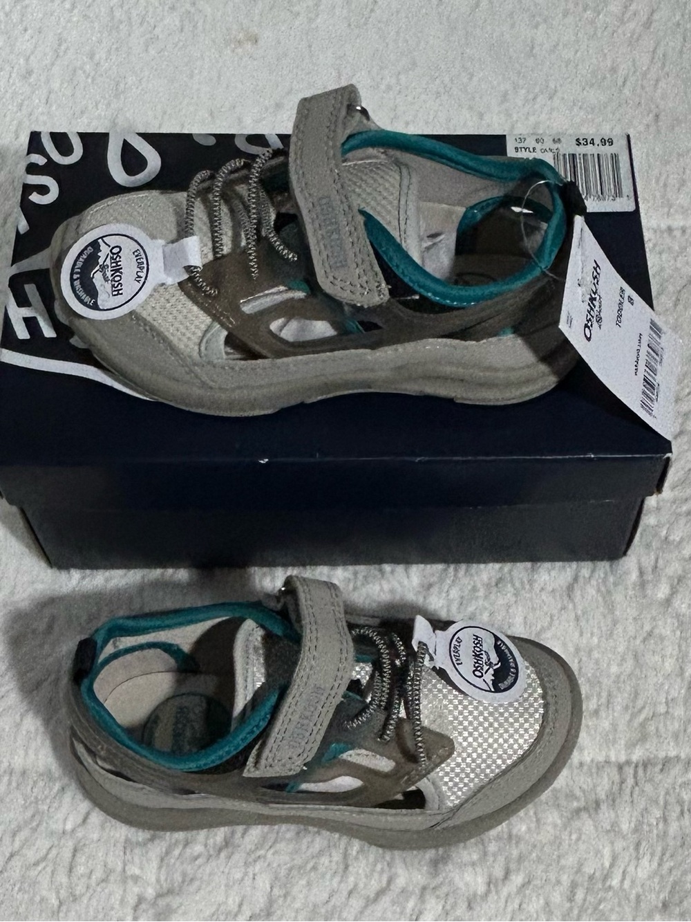 New OshKosh B’Gosh Toddler Boy Sz8T Sneaker/ Sandal Carlo Style